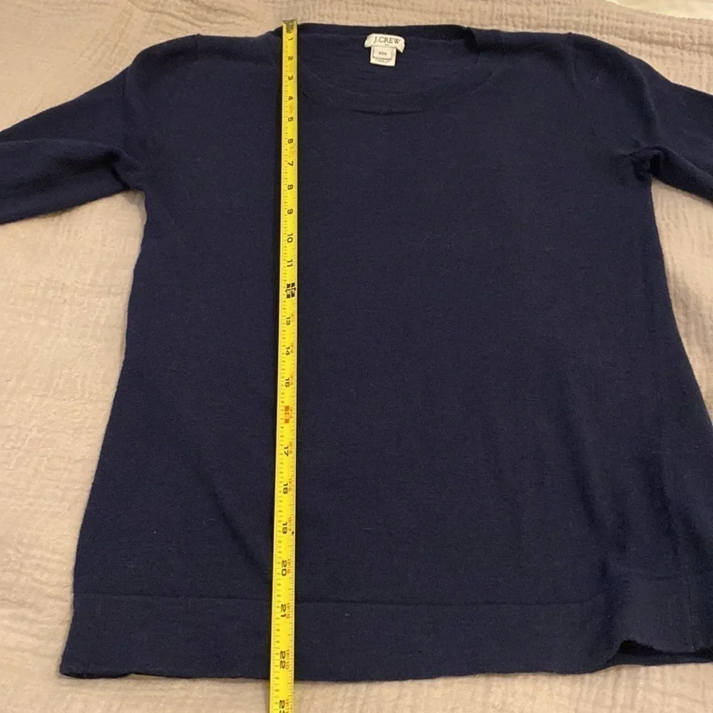 J. Crew cotton navy crew neck sweater. Size XXS